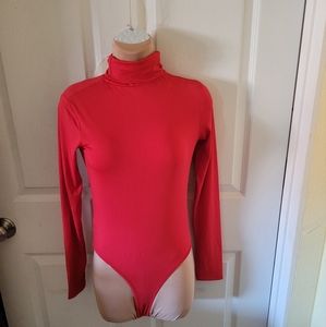 Red snapcrotch turtleneck